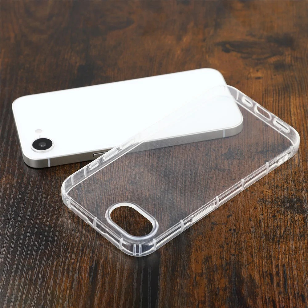 For iPhone 17e / 16e Phone Case Transparent TPU Cover Airbag Protection (Big Rear Lens Hole) - 7