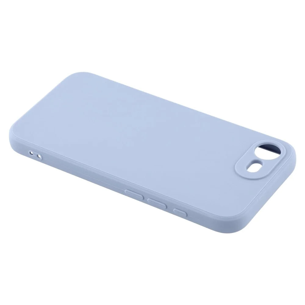 For iPhone 17e / 16e Case Precise Cutouts Straight Edge TPU Shockproof Phone Cover - Lavender Grey - 5