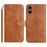 For Sony Xperia 10 VI Stand Case with Strap PU Leather Wallet Phone Cover S Shape Stitching Design - Brown - 1