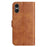 For Sony Xperia 10 VI Stand Case with Strap PU Leather Wallet Phone Cover S Shape Stitching Design - Brown - 6