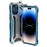 R-JUST Mechanical Armor Metal Shockproof Case for iPhone 14 Pro Anti-Fall Phone Shell Hollow Design Phone Protector - Blue - 1