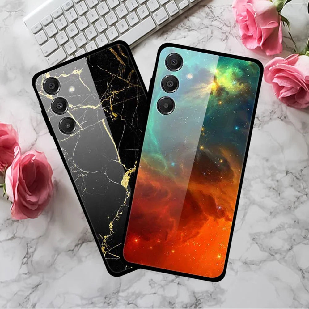 For Samsung Galaxy A16 5G / A16 4G Case Anti Drop PC + Tempered Glass + TPU Phone Cover Pattern Printing - Shining Star - 3