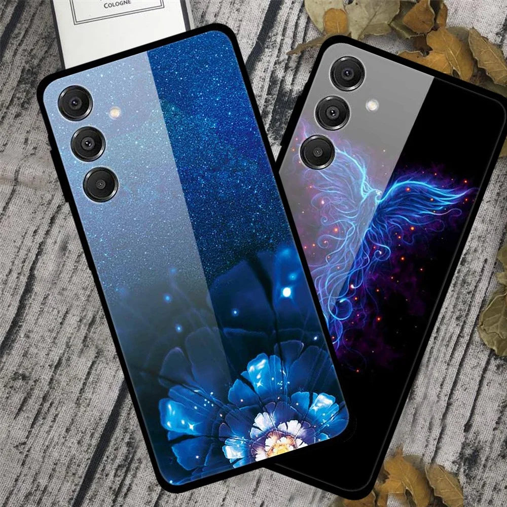 For Samsung Galaxy A16 5G / A16 4G Case Anti Drop PC + Tempered Glass + TPU Phone Cover Pattern Printing - Shining Star - 4