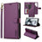 LC.IMEEKE L2 Series for Samsung Galaxy S25 Ultra Case PU Leather Wallet Detachable Magnetic Phone Cover - Purple - 1
