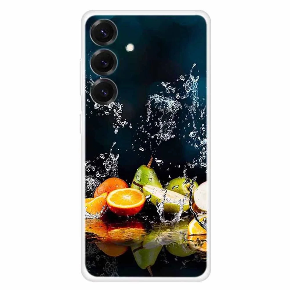 For Samsung Galaxy S25+ Case TPU Pattern Printed Shockproof Phone Cover - Pear - 1