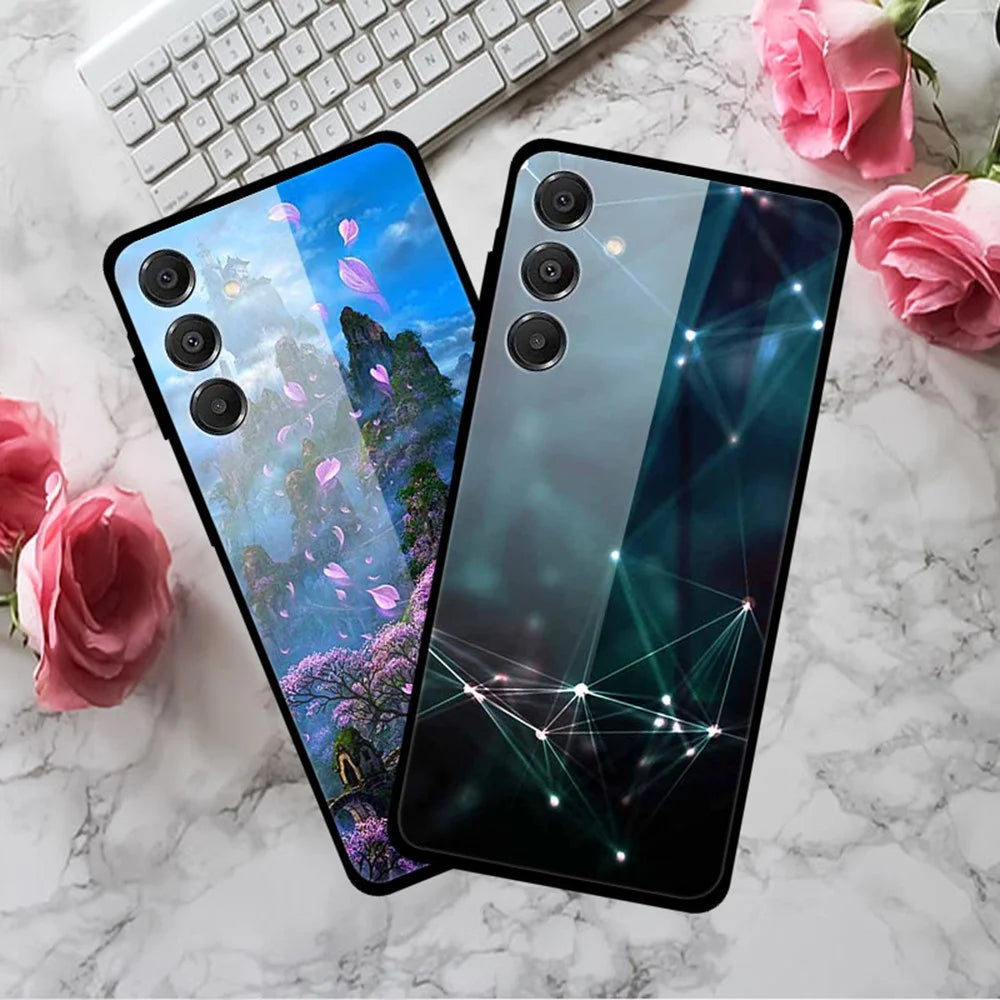 For Samsung Galaxy A16 5G / A16 4G Case Pattern Printed Tempered Glass Phone Cover - Science Fiction - 2