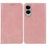For Samsung Galaxy S25 Edge Case Strong Magnetic PU Leather Phone Cover Calf Texture - Rose Gold - 1