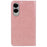 For Samsung Galaxy S25 Edge Case Strong Magnetic PU Leather Phone Cover Calf Texture - Rose Gold - 7