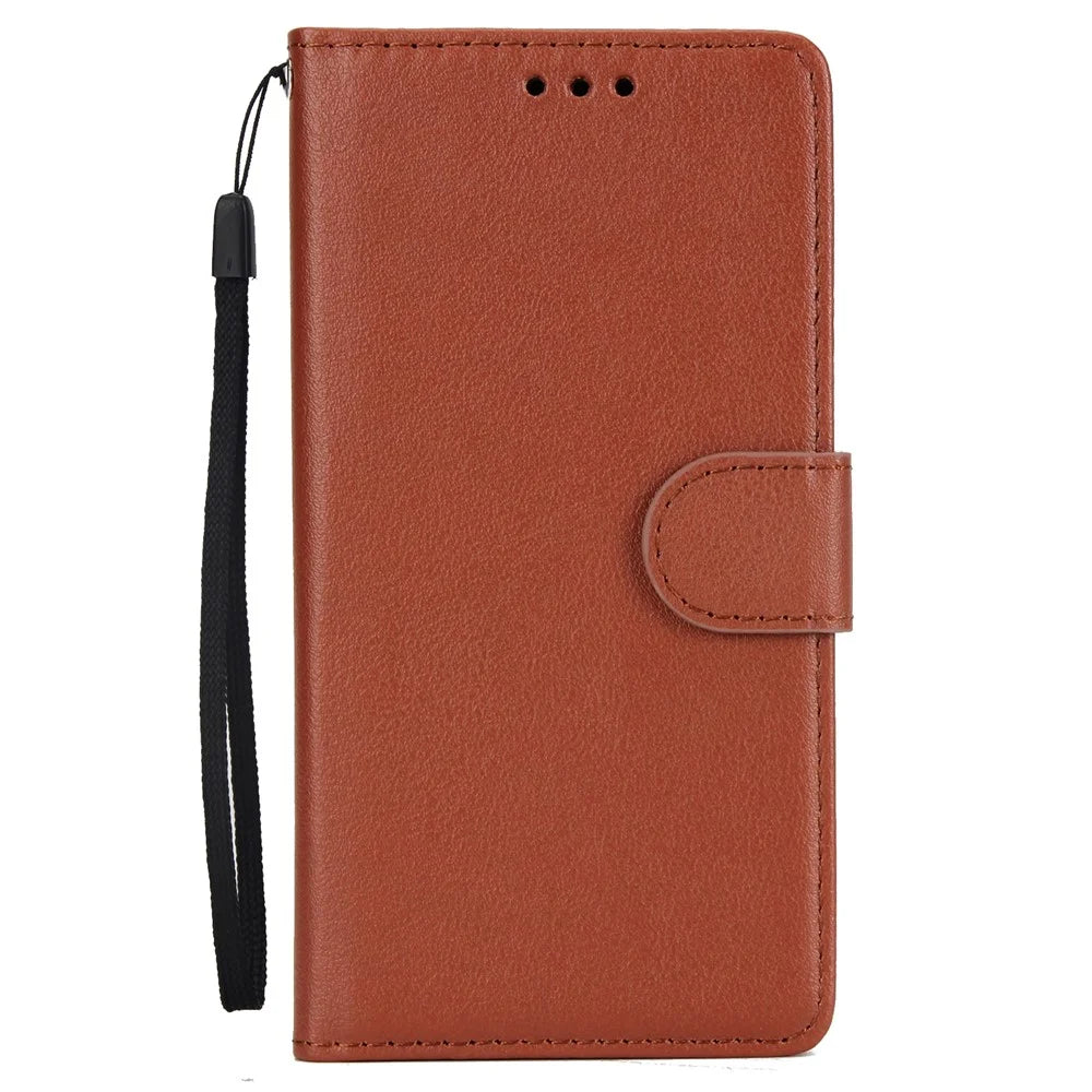 For iPhone 17e / 16e Case Wallet Stand View PU Leather Phone Cover - Brown - 7