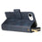For iPhone 17e / 16e Case Zipper Pocket PU Leather Phone Cover with Hand Strap - Blue - 4