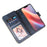 For iPhone 17e / 16e Case Zipper Pocket PU Leather Phone Cover with Hand Strap - Blue - 5
