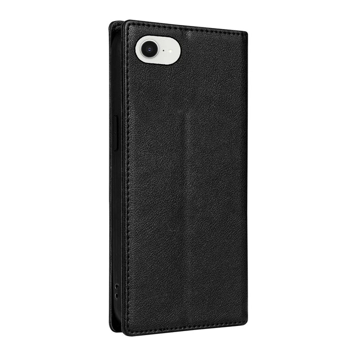 For iPhone 17e / 16e Wallet Case Magnetic Closure PU Leather Phone Cover - Black - 7