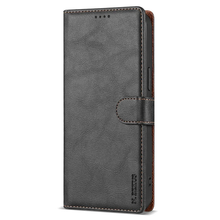N.BEKUS CSJ-001 For iPhone 17e / 16e Stand Case PU Leather Wallet Phone Cover - Black - 7