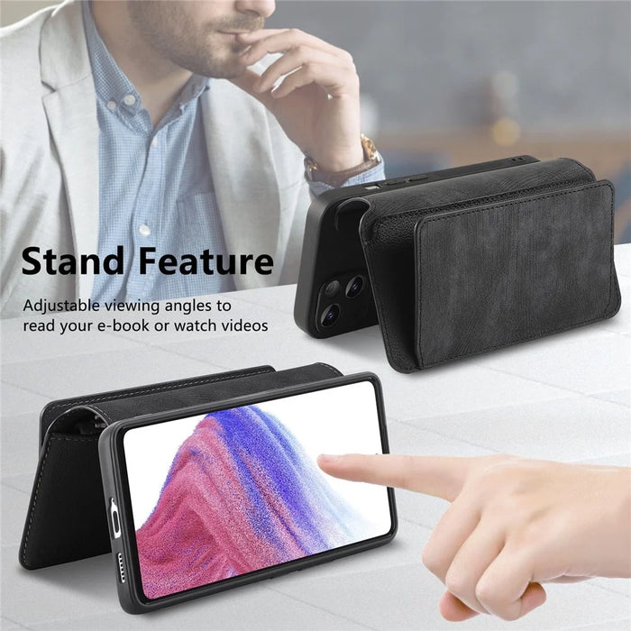 CASENEO For Samsung Galaxy A26 5G Case  MW-02 Detachable Magnetic Leather Flip Phone Cover - Black - 7