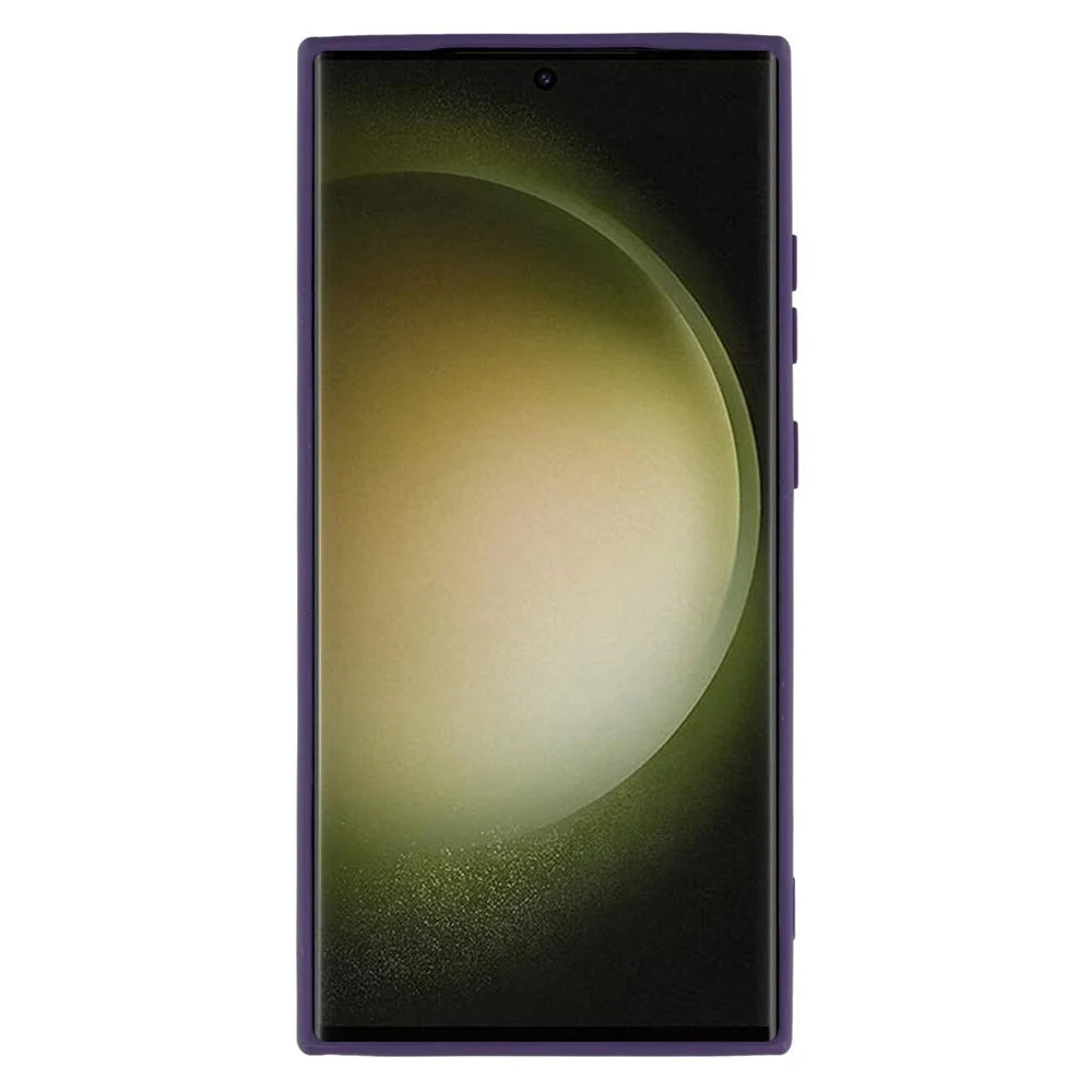 For Samsung Galaxy S23 Ultra Phone Case TPU + Acrylic Clear Back Cover - Purple - 2