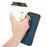 CASENEO D22 For iPhone 17e / 16e Case Folding Kickstand Retro Leather Back Phone Cover - Blue - 5