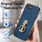 CASENEO D22 For iPhone 17e / 16e Case Folding Kickstand Retro Leather Back Phone Cover - Blue - 6