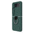 NILLKIN for Samsung Galaxy Z Flip4 5G Camera Lens Slide Cover Design Liquid Silicone Phone Case Drop-proof Protective Cover with Finger Ring - Green - 5