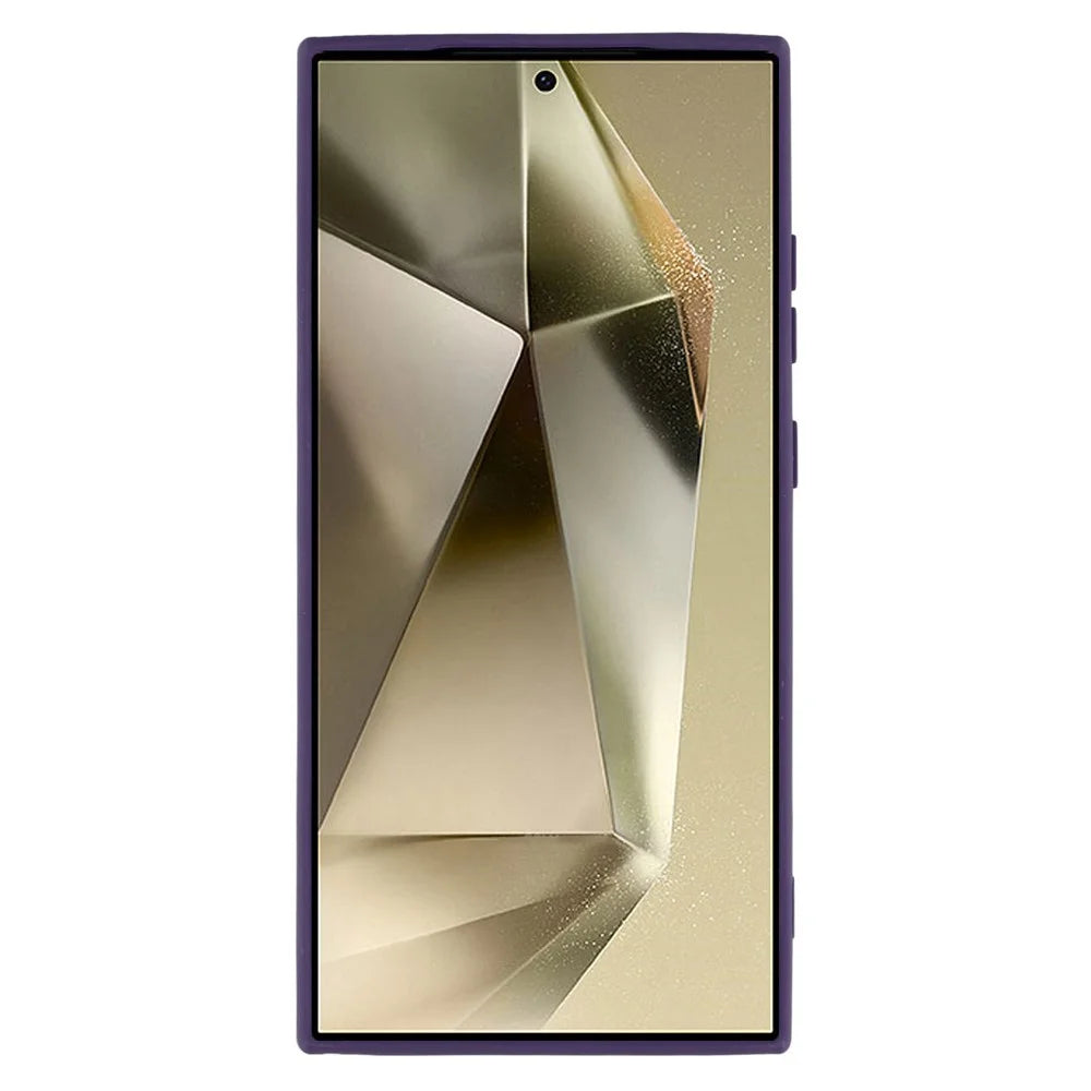 For Samsung Galaxy S24 Ultra Phone Case TPU + Acrylic Clear Back Cover - Purple - 2
