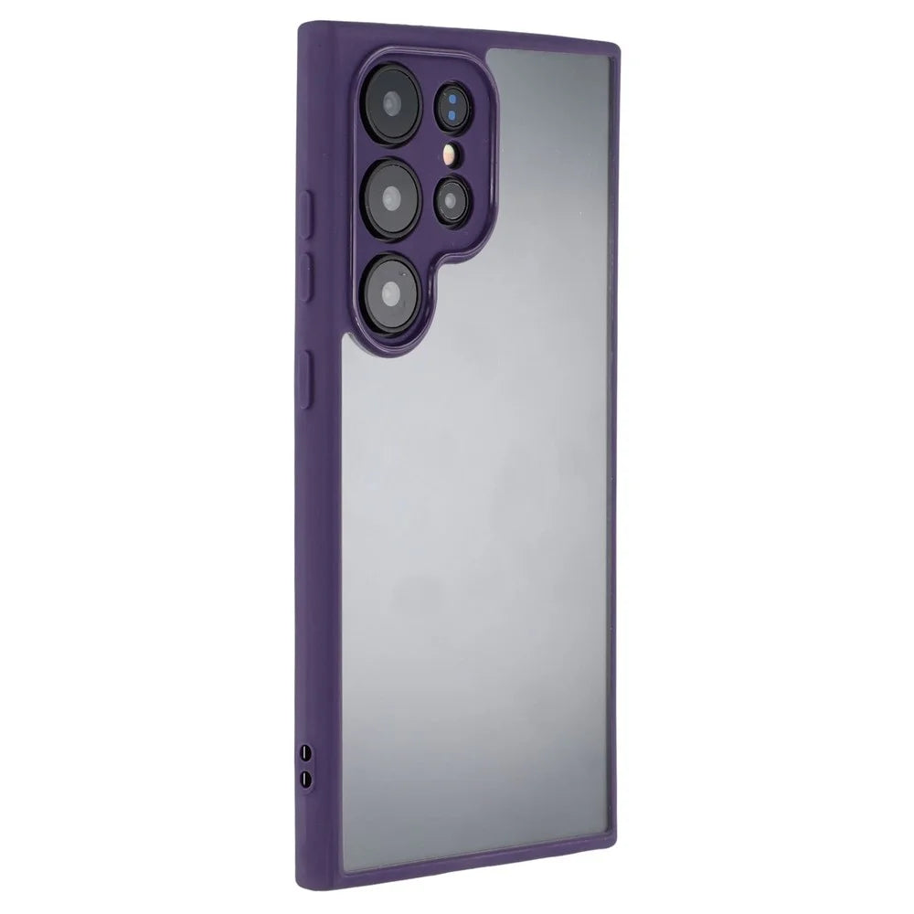 For Samsung Galaxy S25 Ultra Phone Case TPU + Acrylic Clear Back Cover - Purple - 1