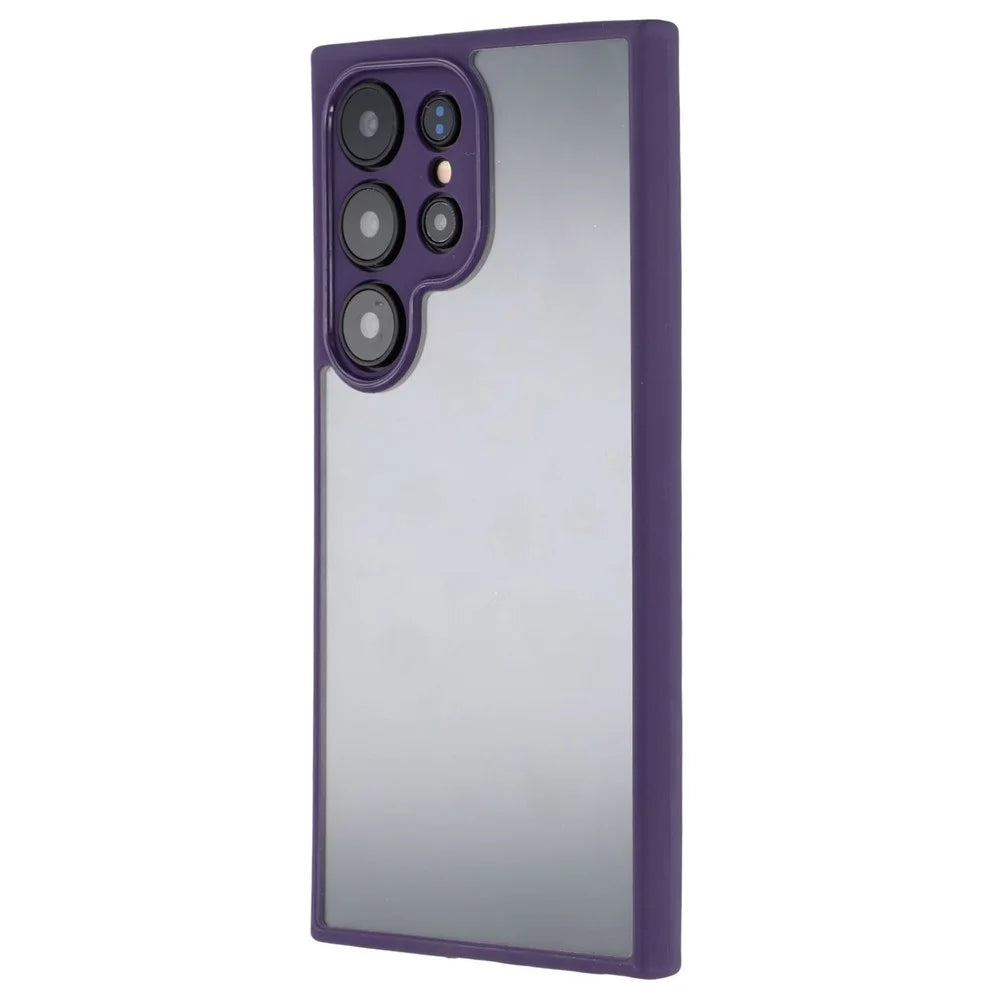 For Samsung Galaxy S25 Ultra Phone Case TPU + Acrylic Clear Back Cover - Purple - 3