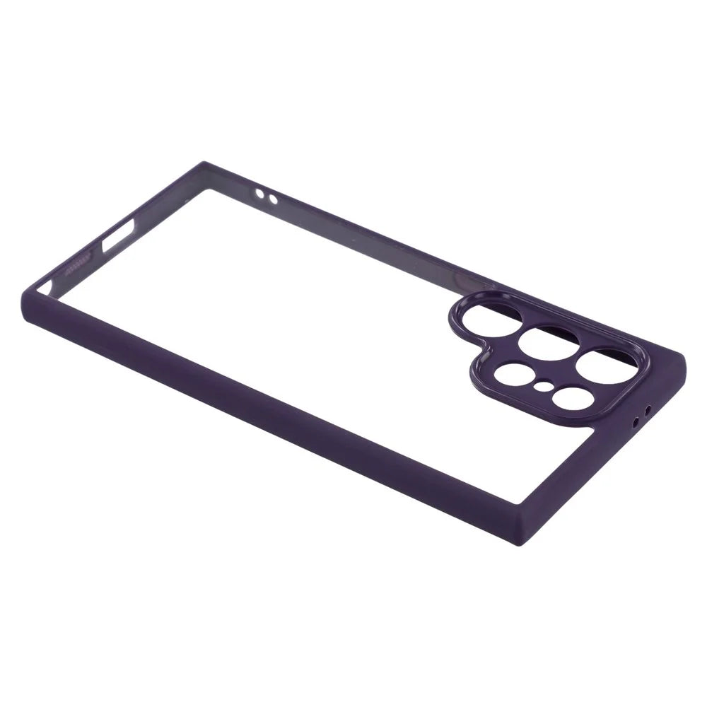 For Samsung Galaxy S25 Ultra Phone Case TPU + Acrylic Clear Back Cover - Purple - 4