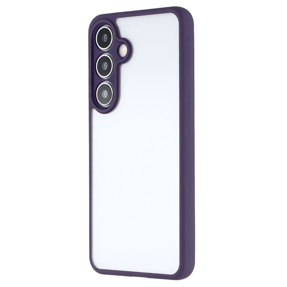 For Samsung Galaxy S25 / S24 Phone Case TPU + Acrylic Clear Back Cover - Purple - 4