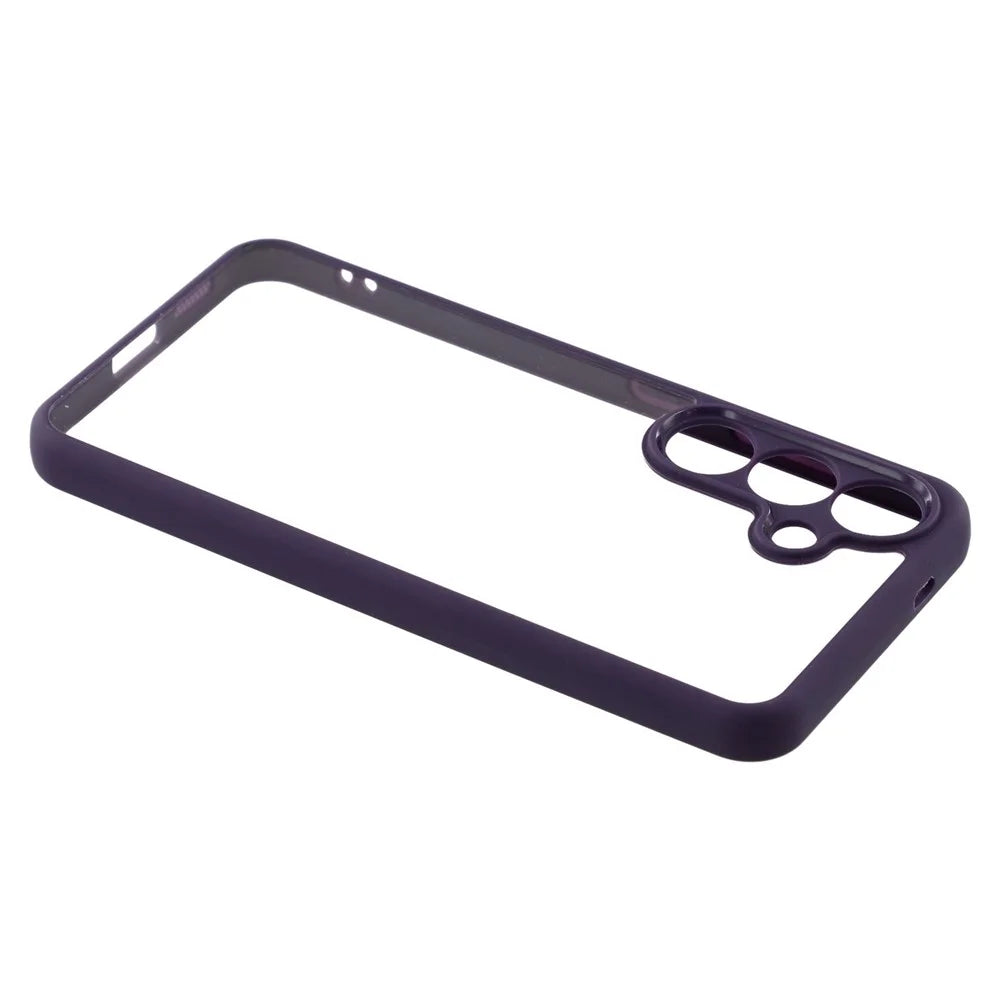 For Samsung Galaxy S25 / S24 Phone Case TPU + Acrylic Clear Back Cover - Purple - 5
