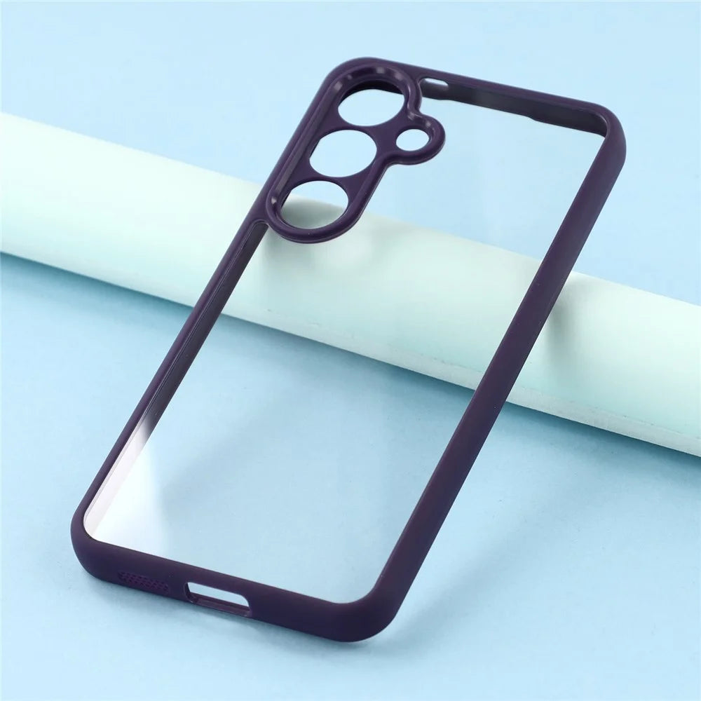 For Samsung Galaxy S25 / S24 Phone Case TPU + Acrylic Clear Back Cover - Purple - 7