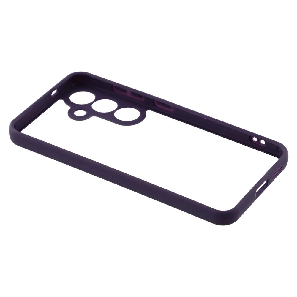 For Samsung Galaxy S24 FE Phone Case TPU + Acrylic Clear Back Cover - Purple - 6