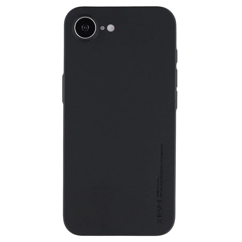 X-LEVEL For iPhone 17e / 16e Case Hard PP Matte Phone Cover 0.18mm Ultra-Thin - Black - 3