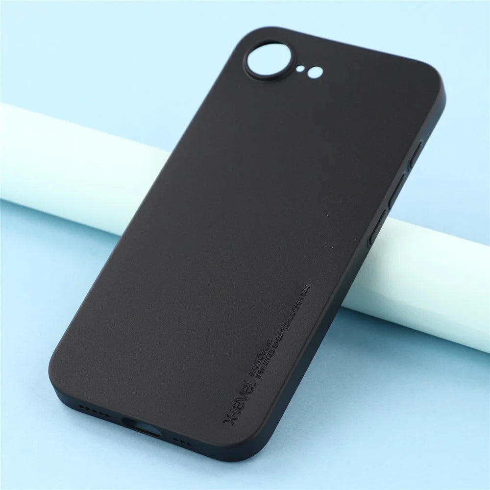 X-LEVEL For iPhone 17e / 16e Case Hard PP Matte Phone Cover 0.18mm Ultra-Thin - Black - 7