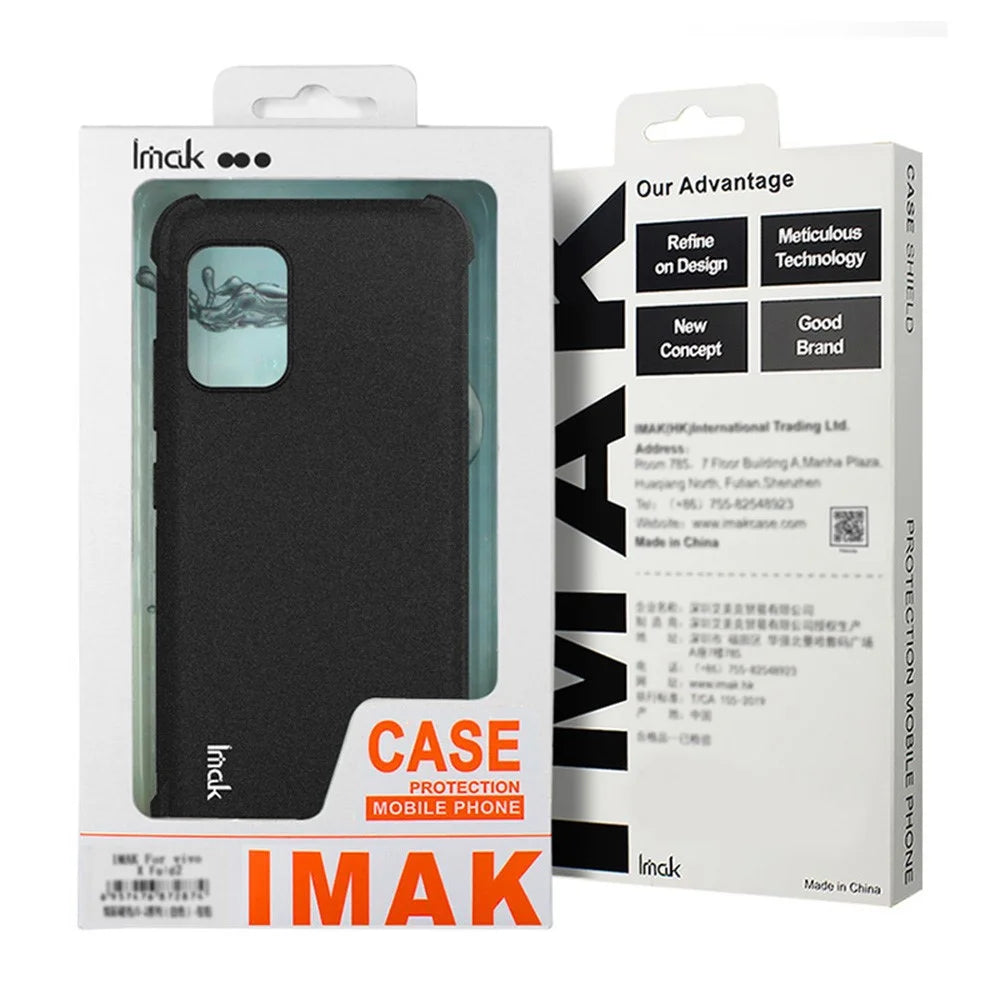 IMAK For Samsung Galaxy S25 Edge Case TPU Phone Cover Airbag Shockproof Protection - Matte Black - 4