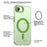 IMAK For iPhone 17e / 16e Case Magnetic Candy Color Anti Drop TPU + PET Back Cover - Black - 5