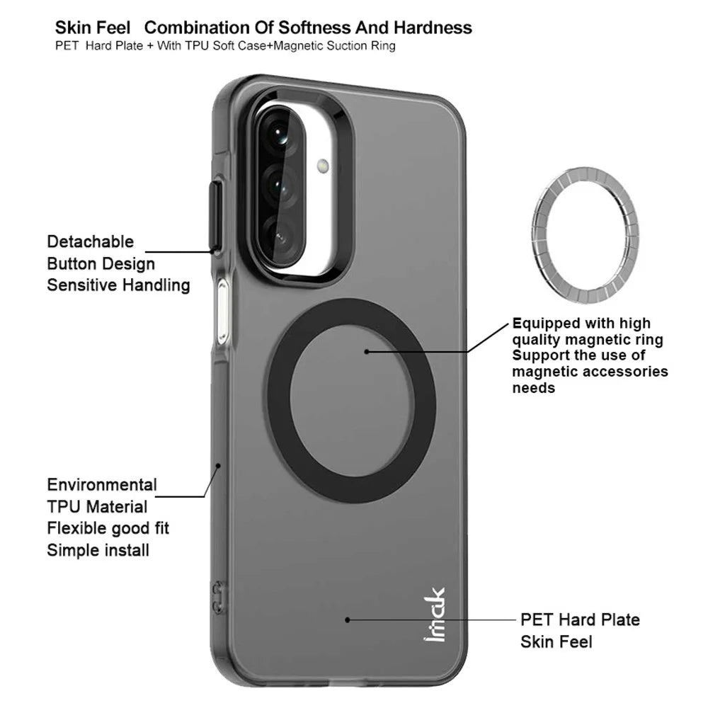 IMAK For Samsung Galaxy A26 5G Magnetic Case PC + TPU Protective Phone Back Cover - 5