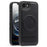 For iPhone 17e / 16e Case Compatible with MagSafe with Folded Kickstand PC Silicone Leather Phone Back Cover  - Black - 1