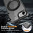 For iPhone 17e / 16e Case Magnetic Rotatable Ring Kickstand TPU + PC Phone Cover - Black - 6