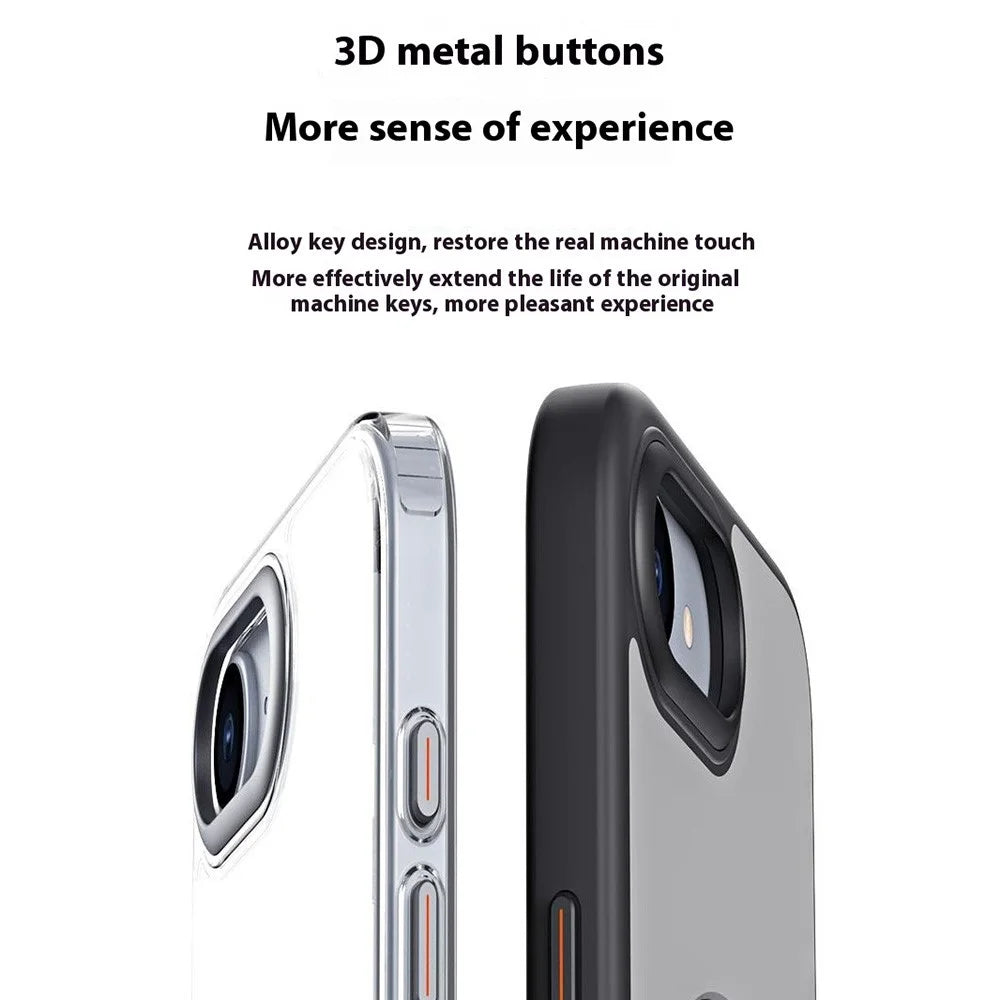 For iPhone 17e / 16e Case TPU + Acrylic Hidden Magnetic Kickstand Phone Cover - Black - 5