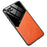 For iPhone 17e / 16e Case Leather Coated PC+TPU Phone Back Cover - Orange - 1