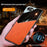 For iPhone 17e / 16e Case Leather Coated PC+TPU Phone Back Cover - Orange - 3