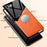 For iPhone 17e / 16e Case Leather Coated PC+TPU Phone Back Cover - Orange - 4