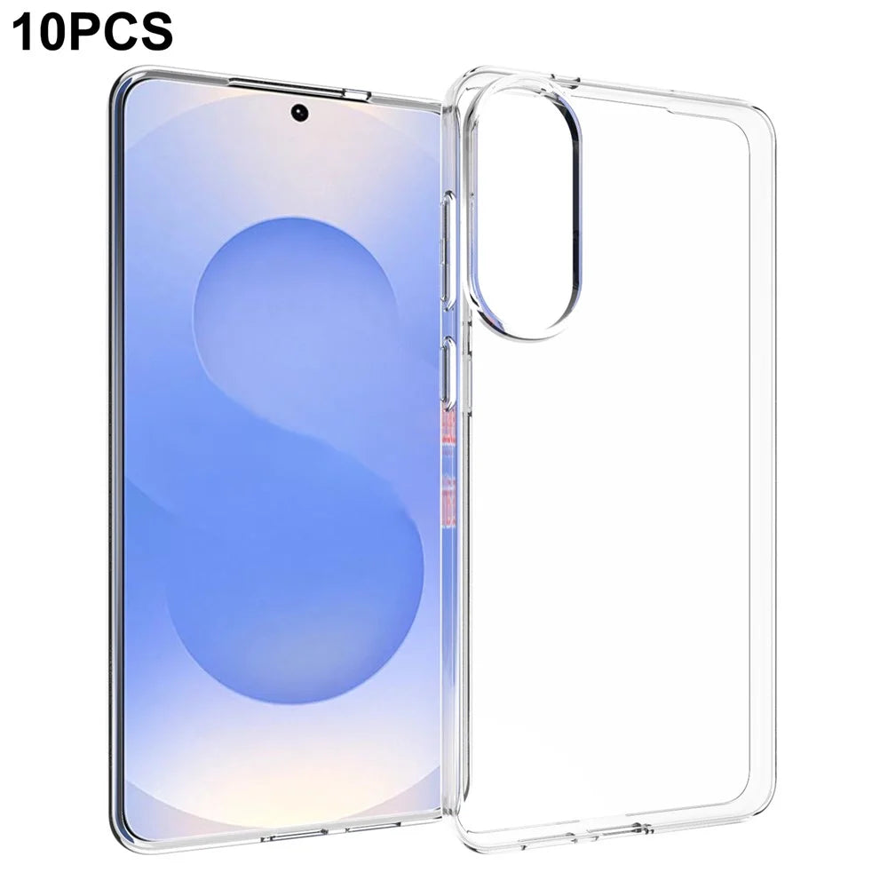 10Pcs / Pack For Samsung Galaxy S25 Edge Case Watermark Free TPU Protective Clear Phone Cover - 1