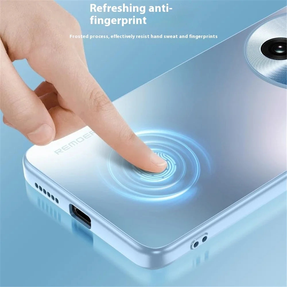 For OnePlus 13 Case Anti-Fall Skin-Touch Matte PC Phone Cover with Metal Lens Ring - Black - 4
