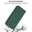 For Samsung Galaxy S25 Edge Case Woven Texture PU Leather Wallet Phone Cover - Green - 5