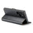 For Samsung Galaxy S25 Ultra Case Magnetic Closure PU Leather Wallet Stand Cover - Black - 4