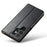 For Samsung Galaxy S25 Ultra Case Magnetic Closure PU Leather Wallet Stand Cover - Black - 5
