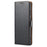 For Samsung Galaxy S25 Ultra Case Magnetic Closure PU Leather Wallet Stand Cover - Black - 6
