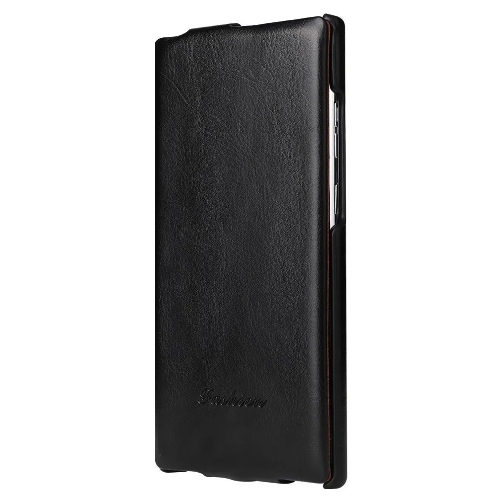 For Samsung Galaxy S25 Ultra Case Vertical Flip PU Leather + PC Phone Cover - Black - 4