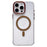 For iPhone 16 Pro Max Magnetic Case PC TPU Shockproof Protection Phone Cover Compatible with Magsafe - Transparent Coffee - 1