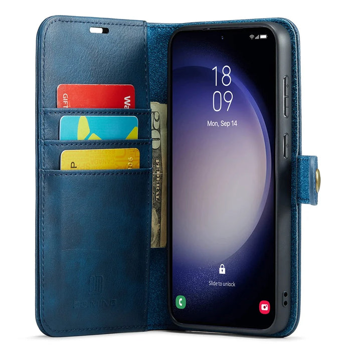 DG.MING for Samsung Galaxy A56 5G Case Detachable Split Leather Phone Cover - Blue - 2